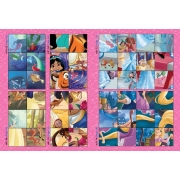 Disney Princess COLORING PUZZLE STICKERS - A Happy Story